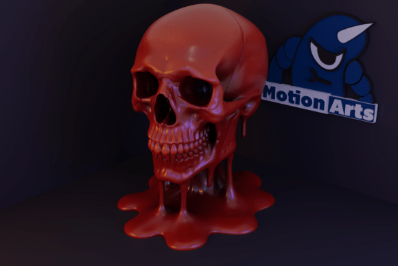 Bringing the Macabre to Life: The Skull Dripping Blood 3D Model