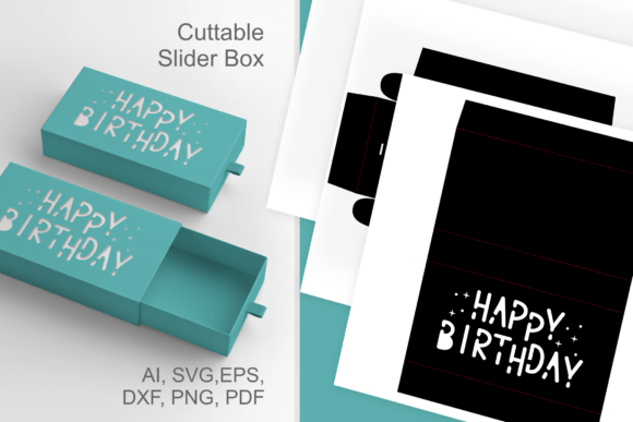 Elevating Gift Presentation with the Happy Birthday Text Cutout - Drawer Box