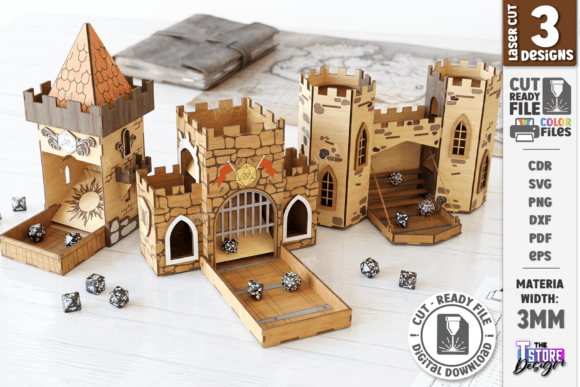 Enhancing Tabletop Gaming with the Dice Tower Laser Cut Bundle Castle SVG