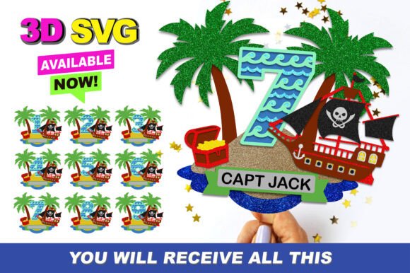 Evaluating the Pirate Numbers Topper 3D SVG Collection for Professional Crafters