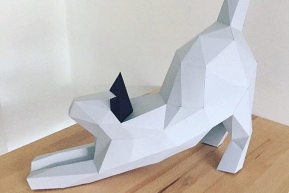 Mastering the Art of the Stretching Cat Paper Sculpture