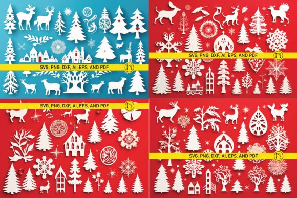 Paper Cut Christmas Element SVG Bundle Guide