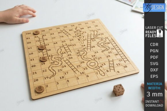 Vintage Board Game Laser Cut Designs