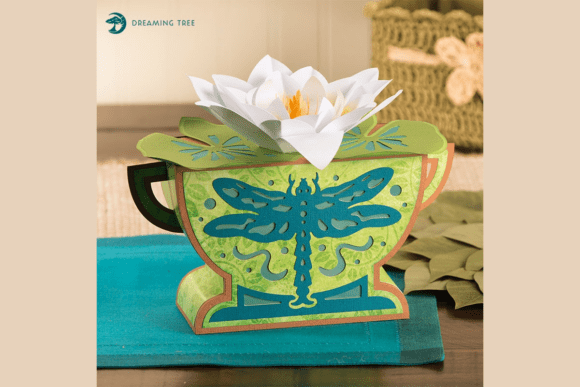 Water Lily Illuminated Compote SVG